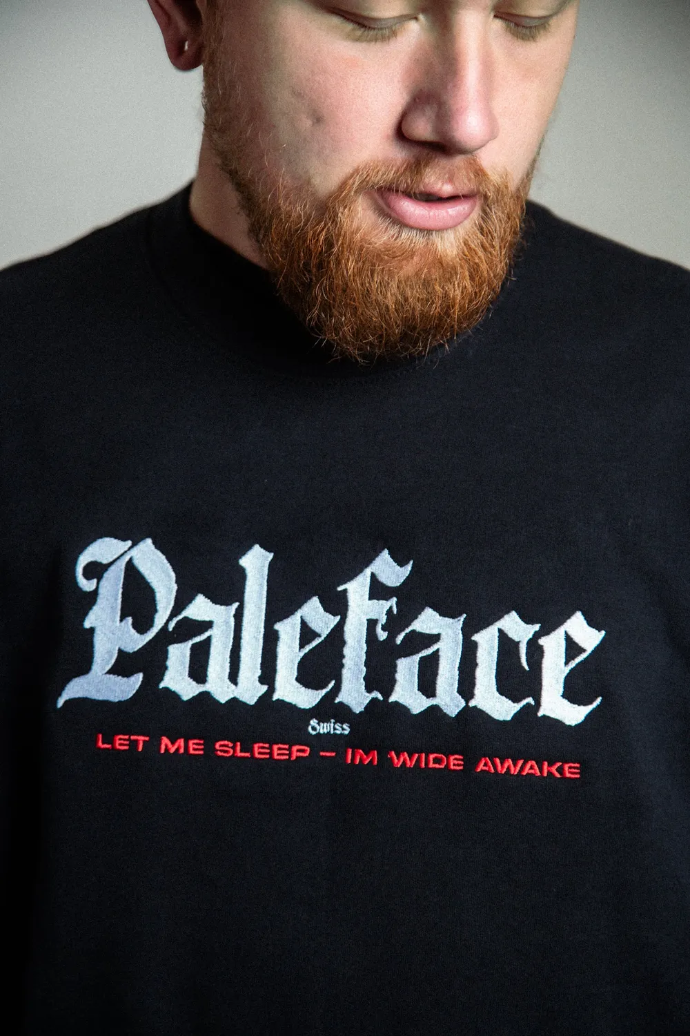 Paleface Swiss Let Me Sleep Sweater Stickerei Schwarz