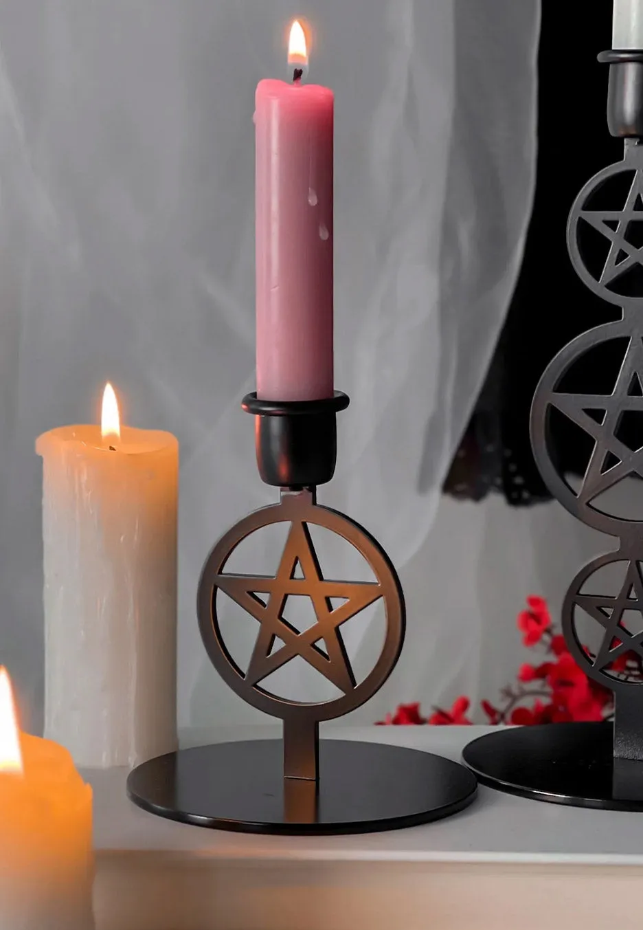 Impericon Pentagram Black Kerzenhalter Gothic