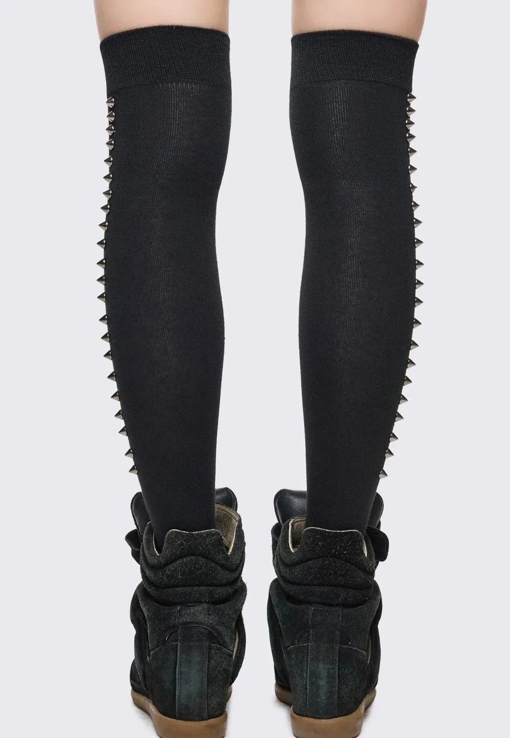 Impericon Sharp Thigh Highs Black Socken schwarz Onesize