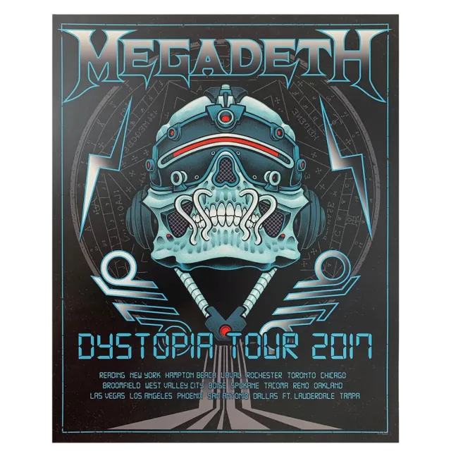 Megadeth Dystopia Tour 2017 Poster 16x20 Restbestand