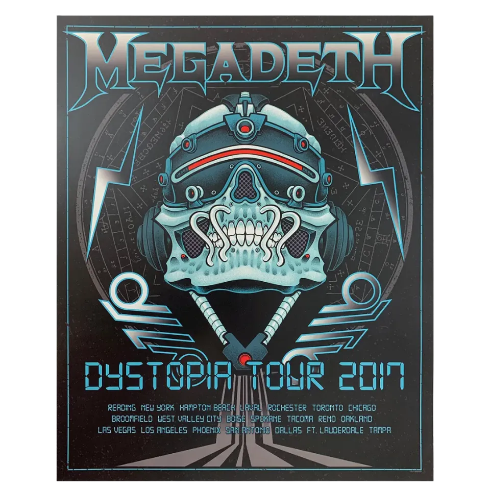 Megadeth Dystopia Tour 2017 Poster 16x20 Restbestand
