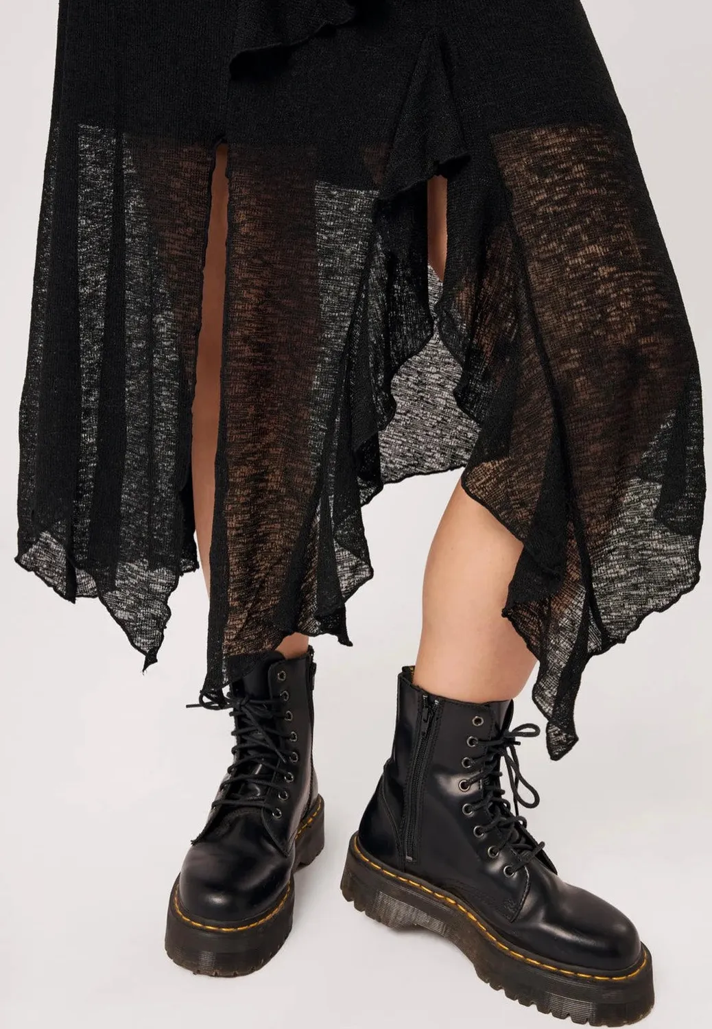 Impericon Mystra Black Kleid Spitze Gothic