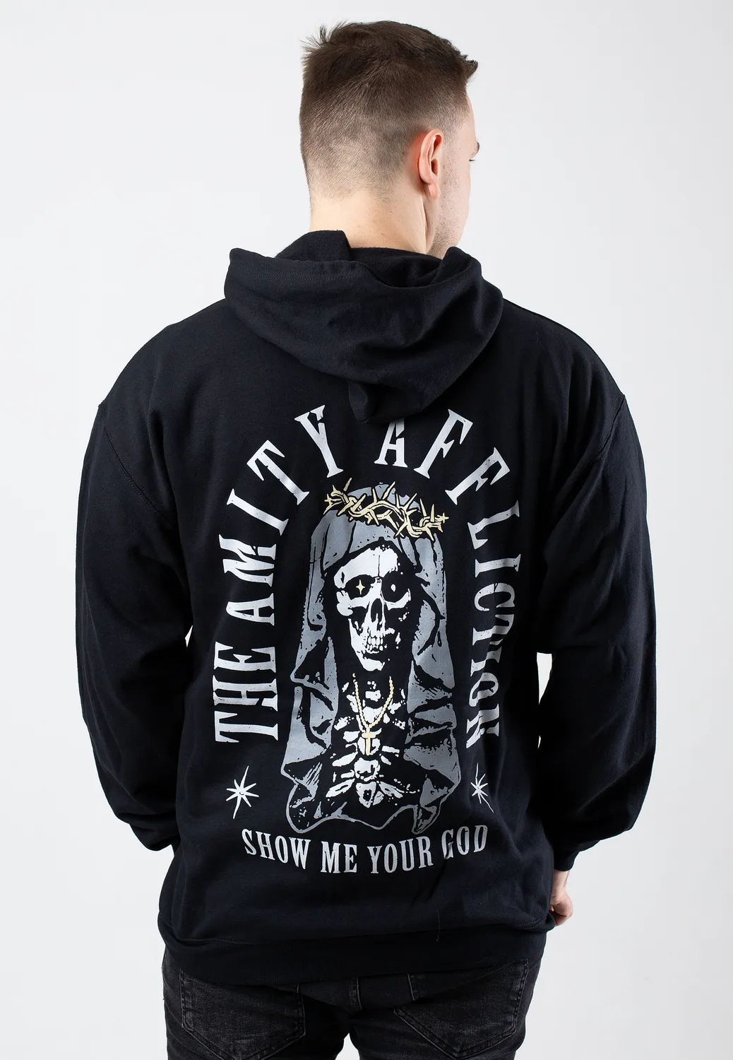 Skull Crown Zipper schwarz L Metalcore