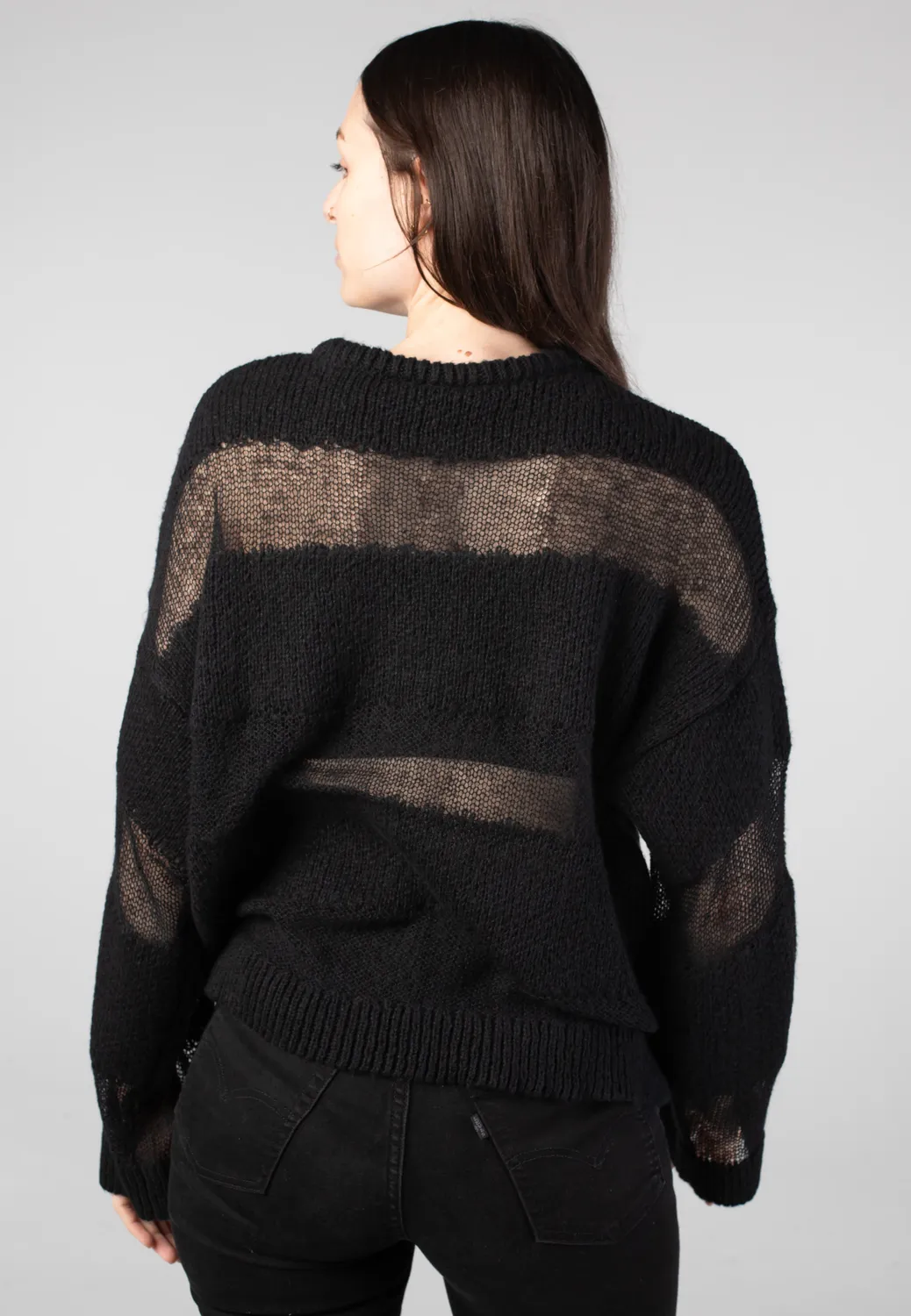 Impericon Selvi Jacquard Black Pullover schwarz Strick