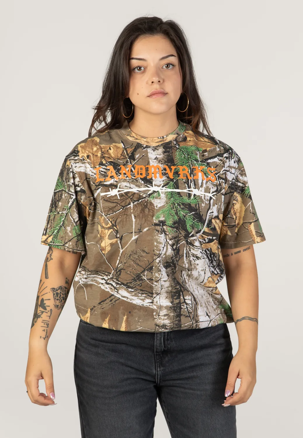 Impericon Barbed Wire Real Camo T-Shirt grün