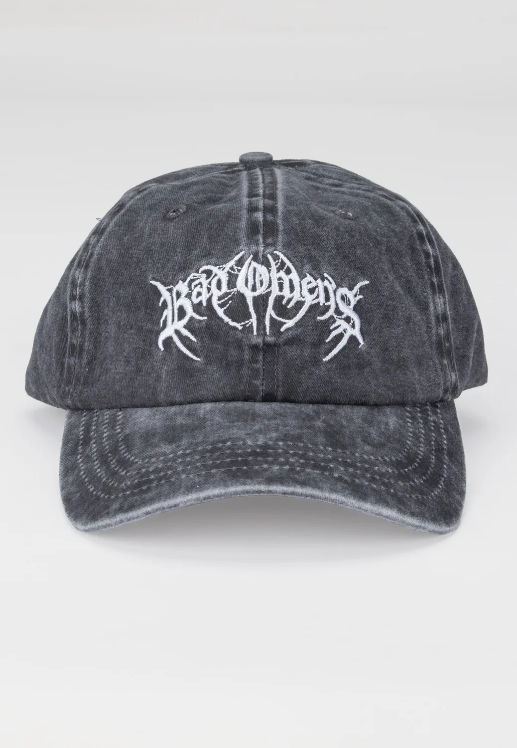 Impericon Black Metal Logo Cap Stone Washed schwarz
