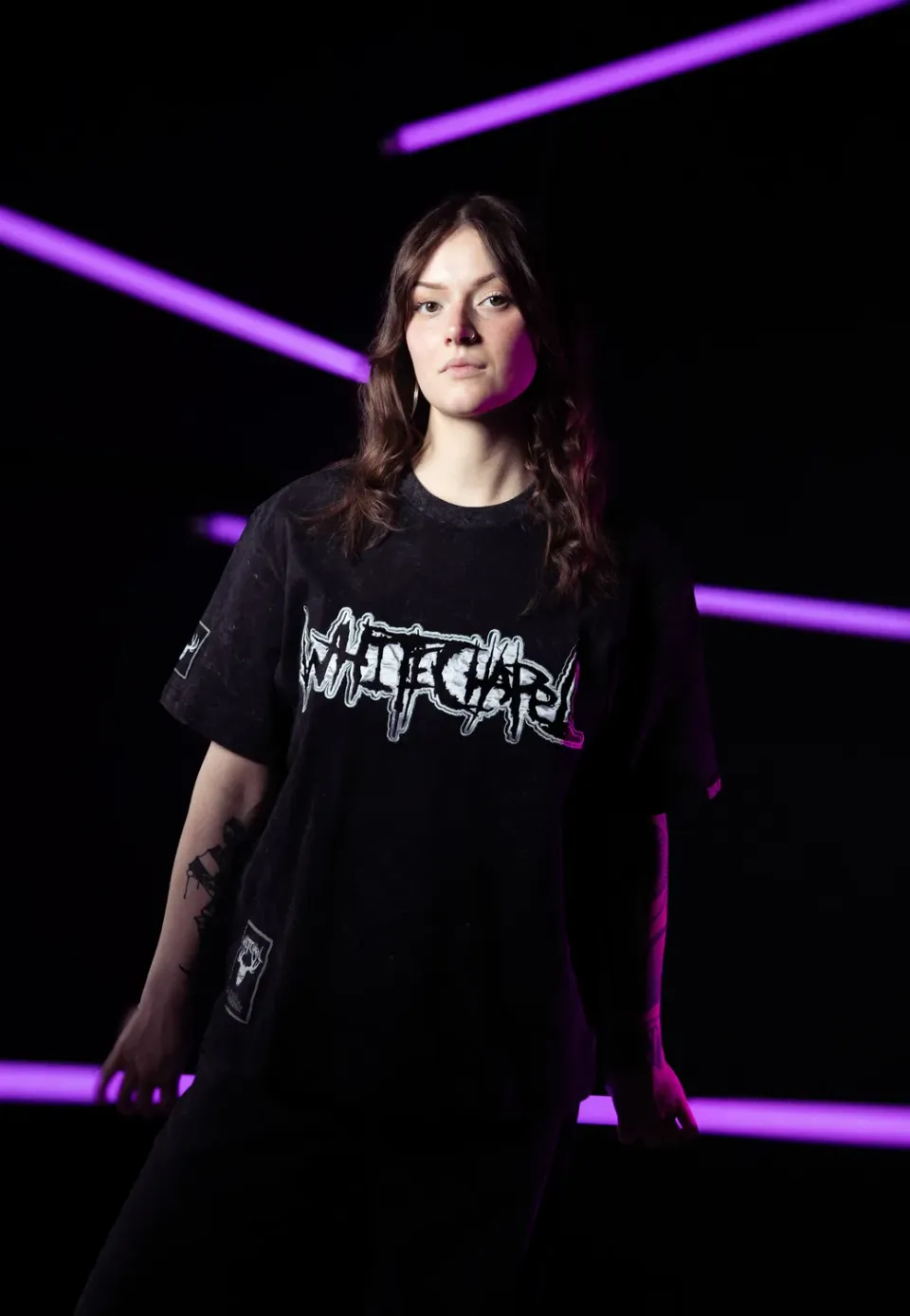 Impericon Logo Acid Wash Premium T-Shirt schwarz