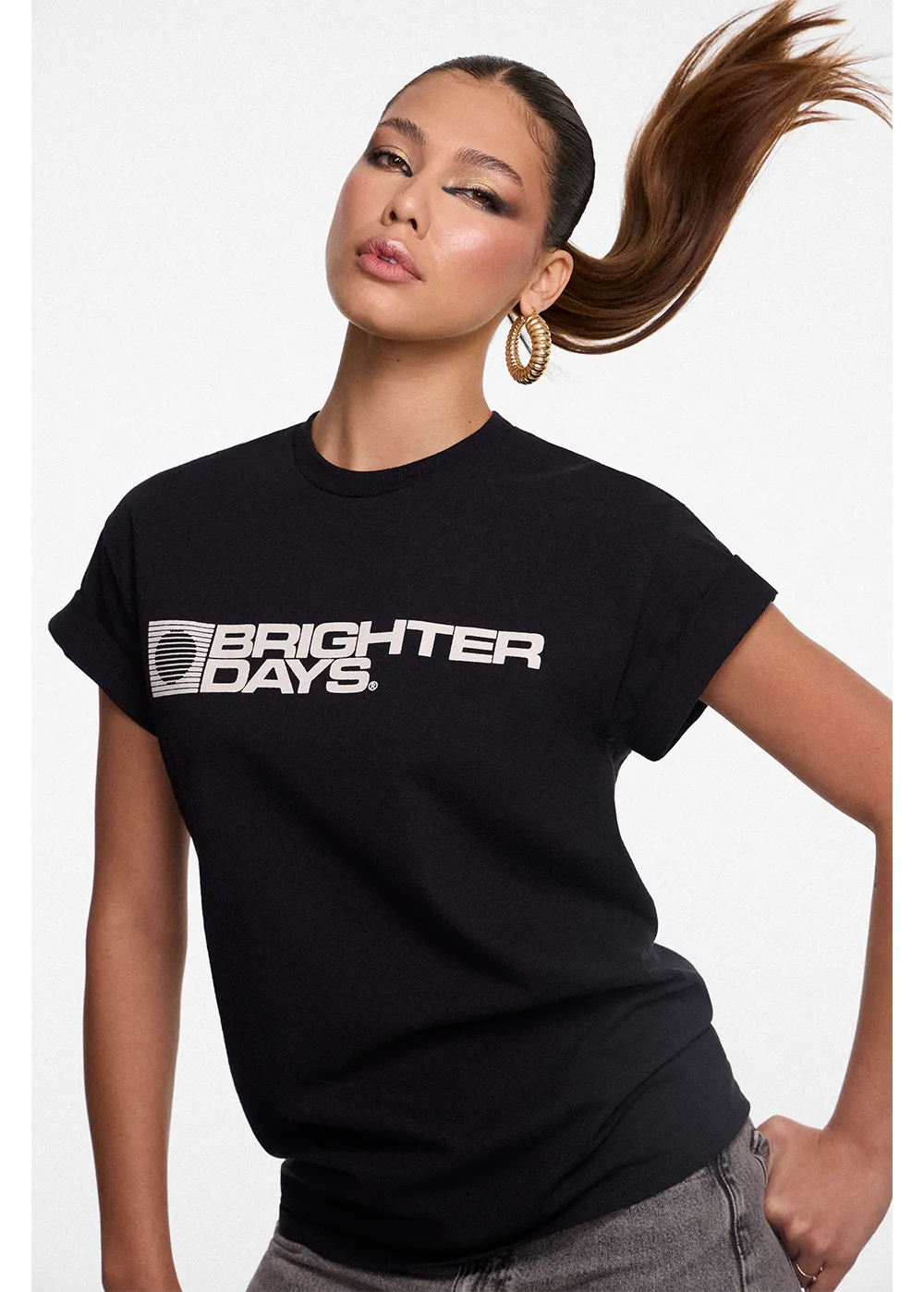 Ariana Grande Brighter Days Logo T-Shirt Siebdruck Shirt