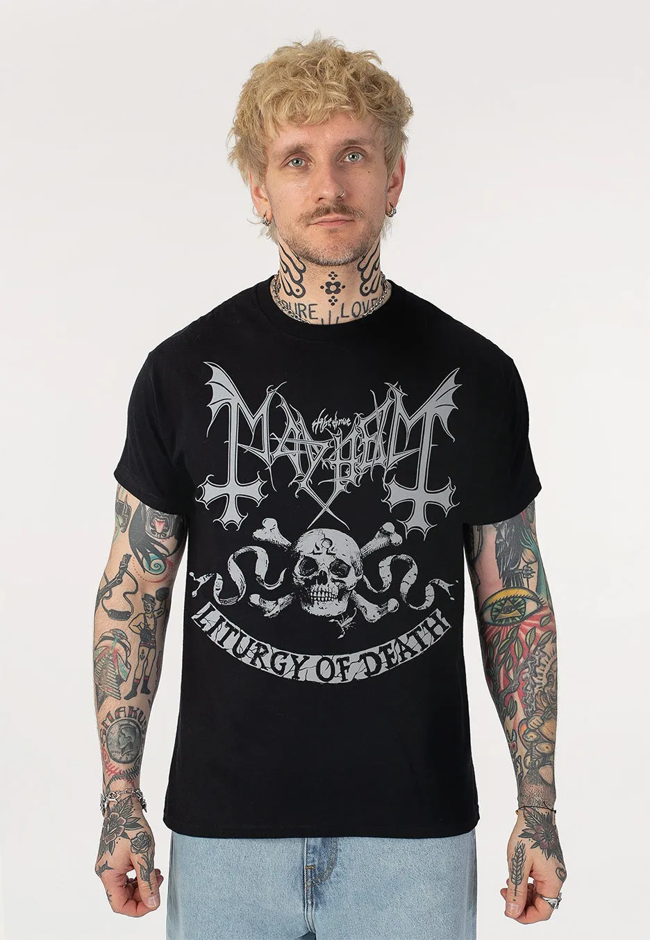 Impericon Skull Omega T-Shirt schwarz Black Metal