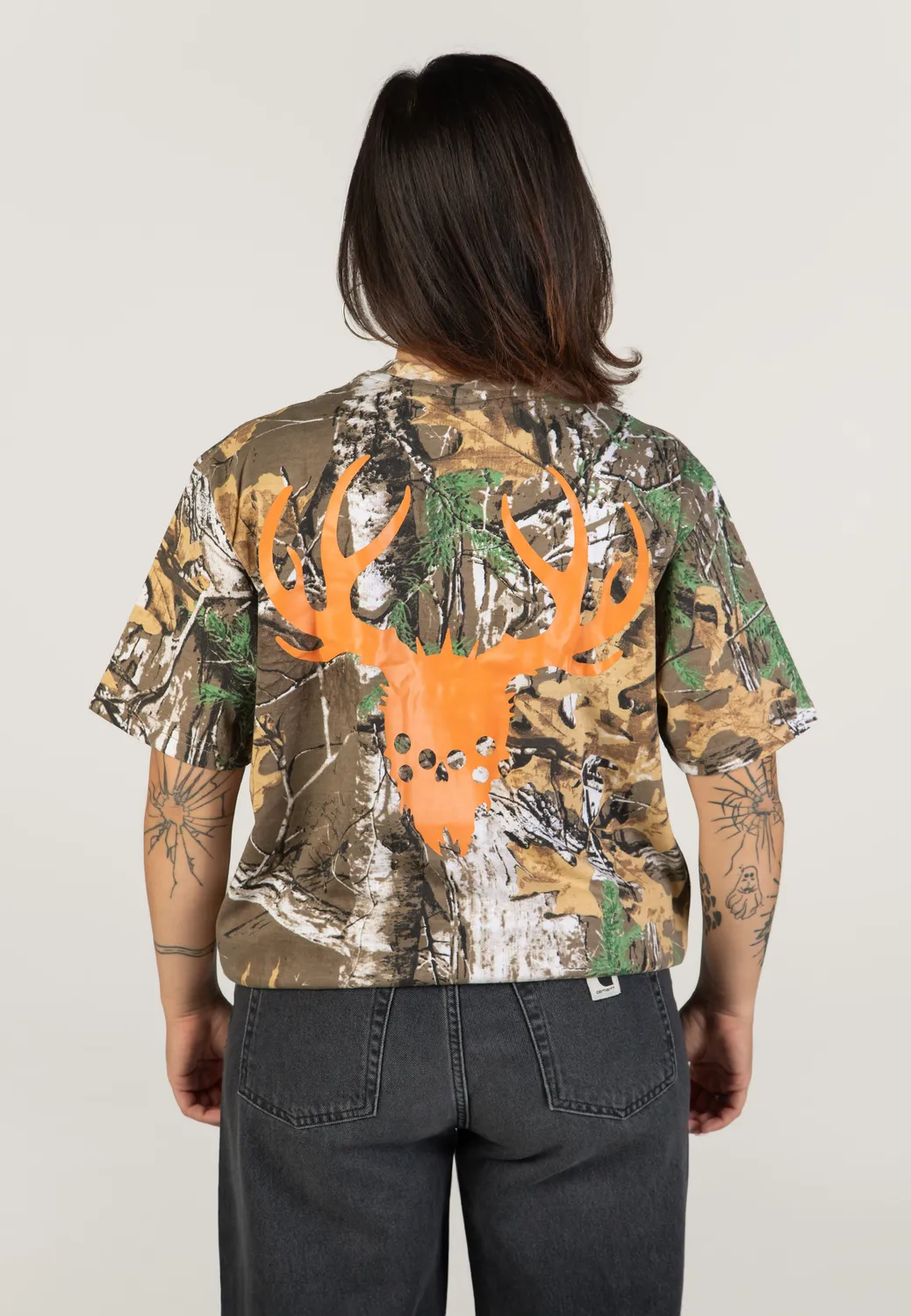 Impericon Logo Real Camo T-Shirt Grün Unisex