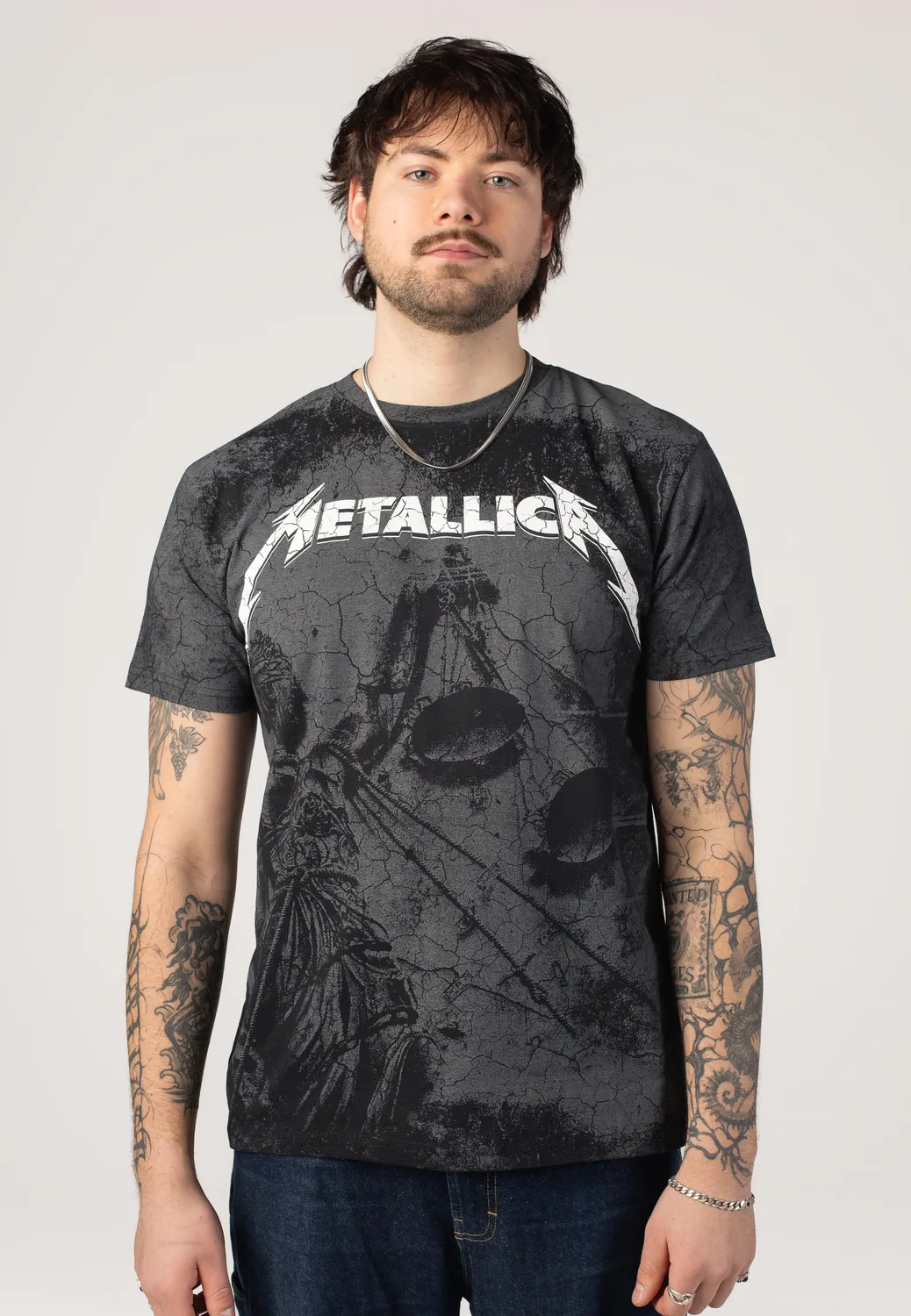 Impericon Justice Washed T-Shirt Schwarz Unisex