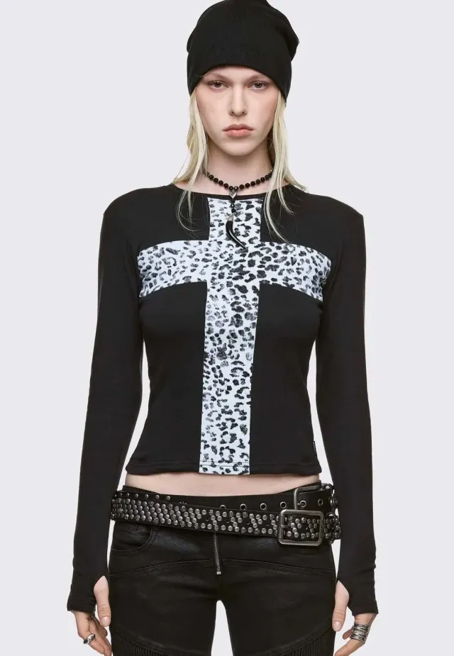 Impericon Feral Cross Black Longsleeve Oberteil