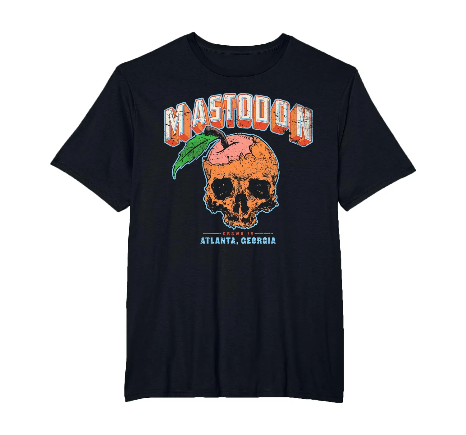 Mastodon Peach Skull T-Shirt Schwarz