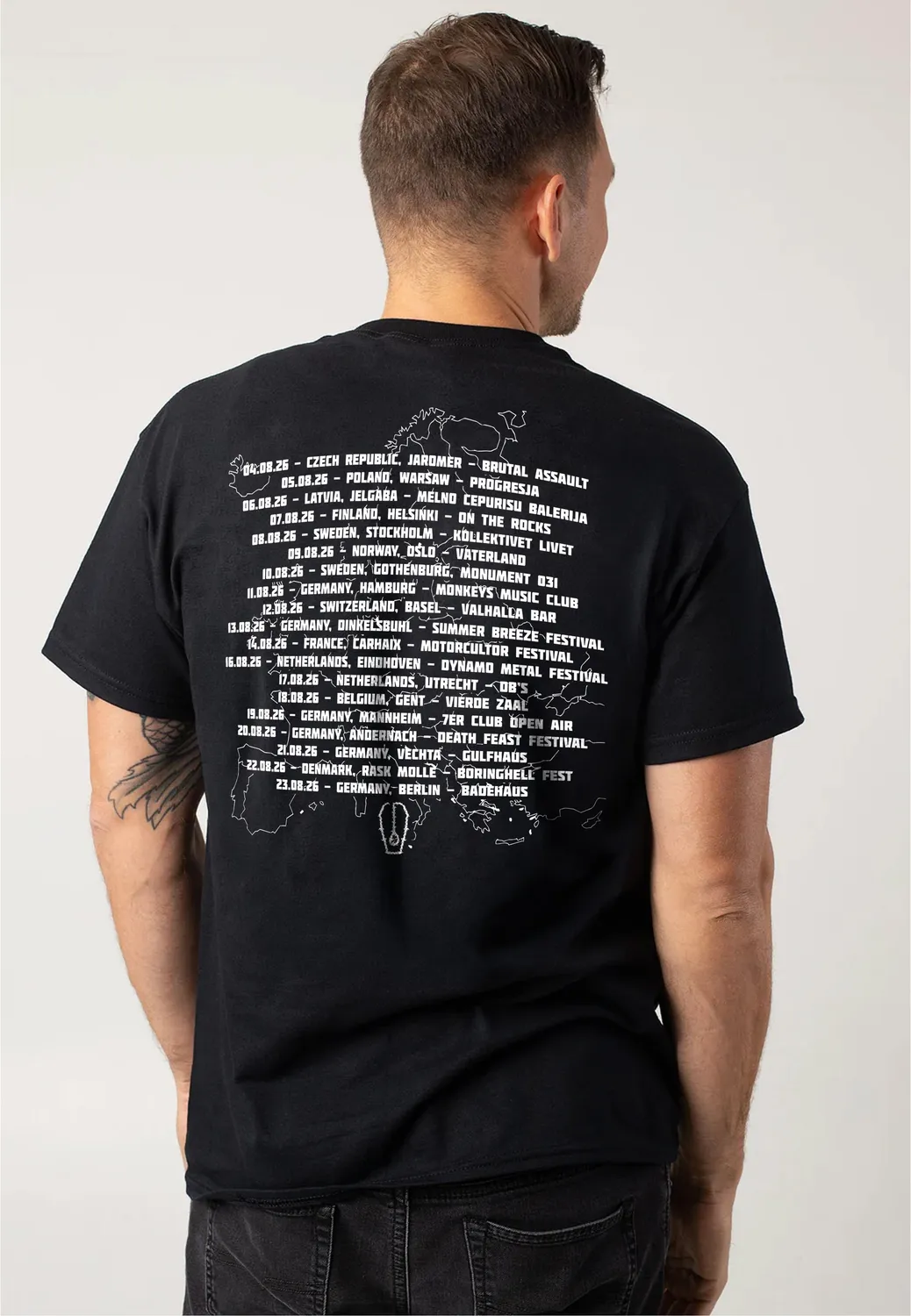 EU Tour 2026 T-Shirt schwarz Deathcore Tourshirt