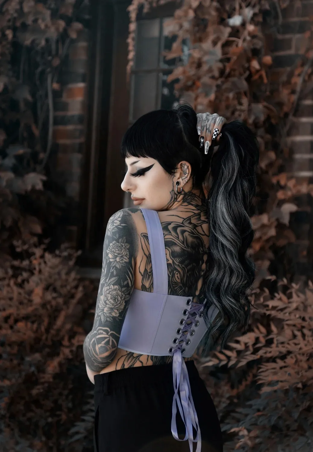 Impericon Mysticism Lavender Korsett lila Satin