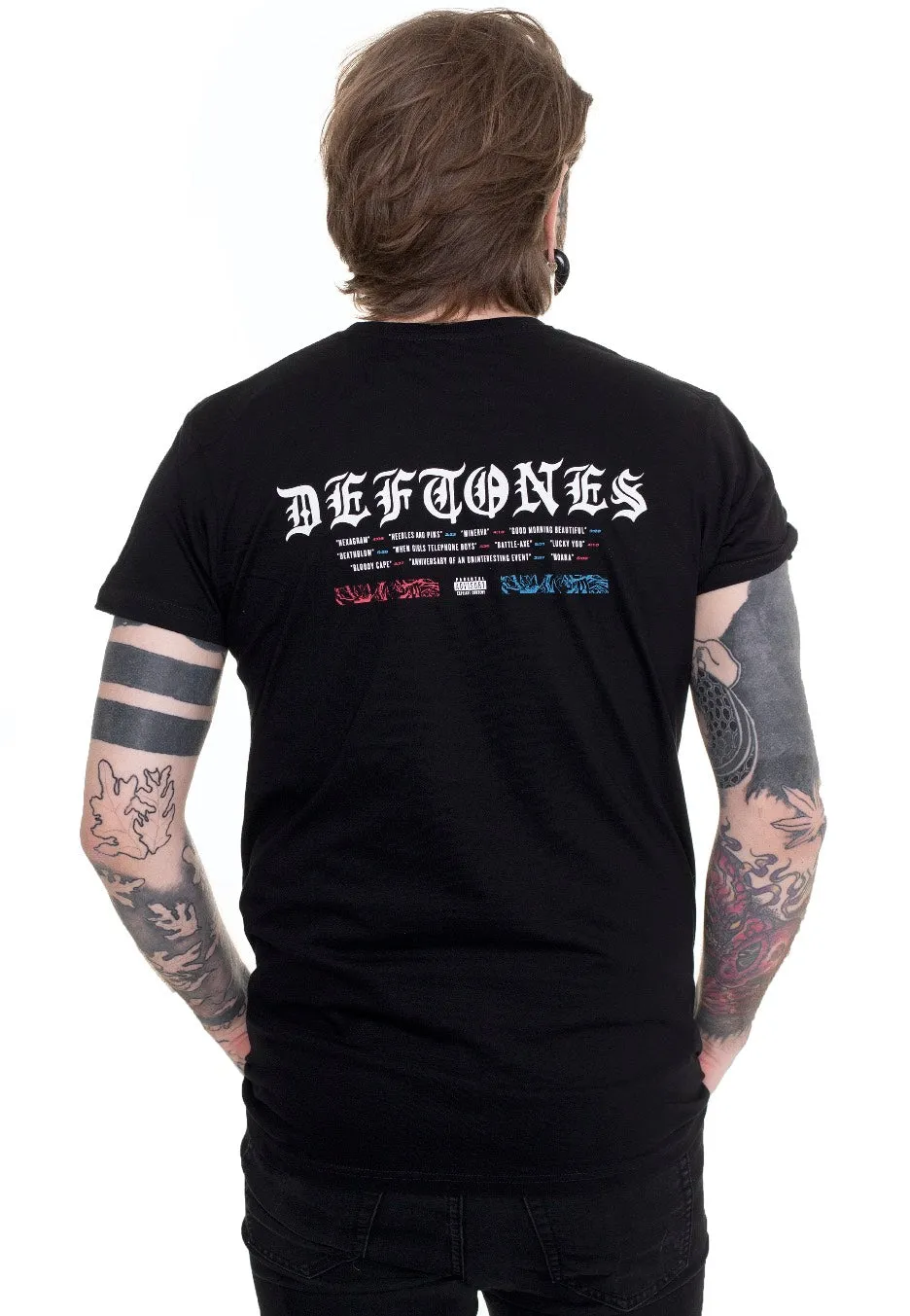 Impericon Static Skull T-Shirt schwarz