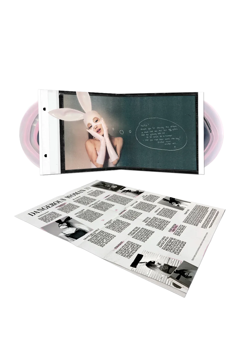 Ariana Grande Dangerous Woman Tenth Anniversary 2LP Vinyl Pink Clear