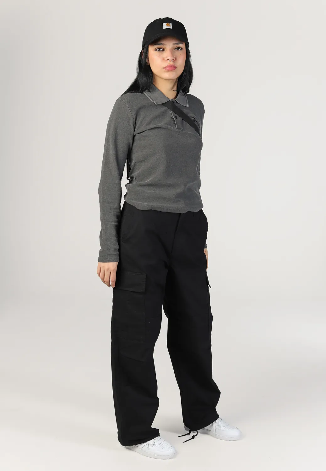 Impericon Brandon Cargo Rinsed Black Hose Damen