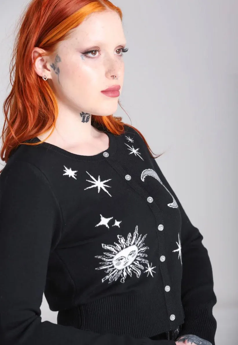 Impericon Solaris Black Cardigan schwarz Gothic Strick