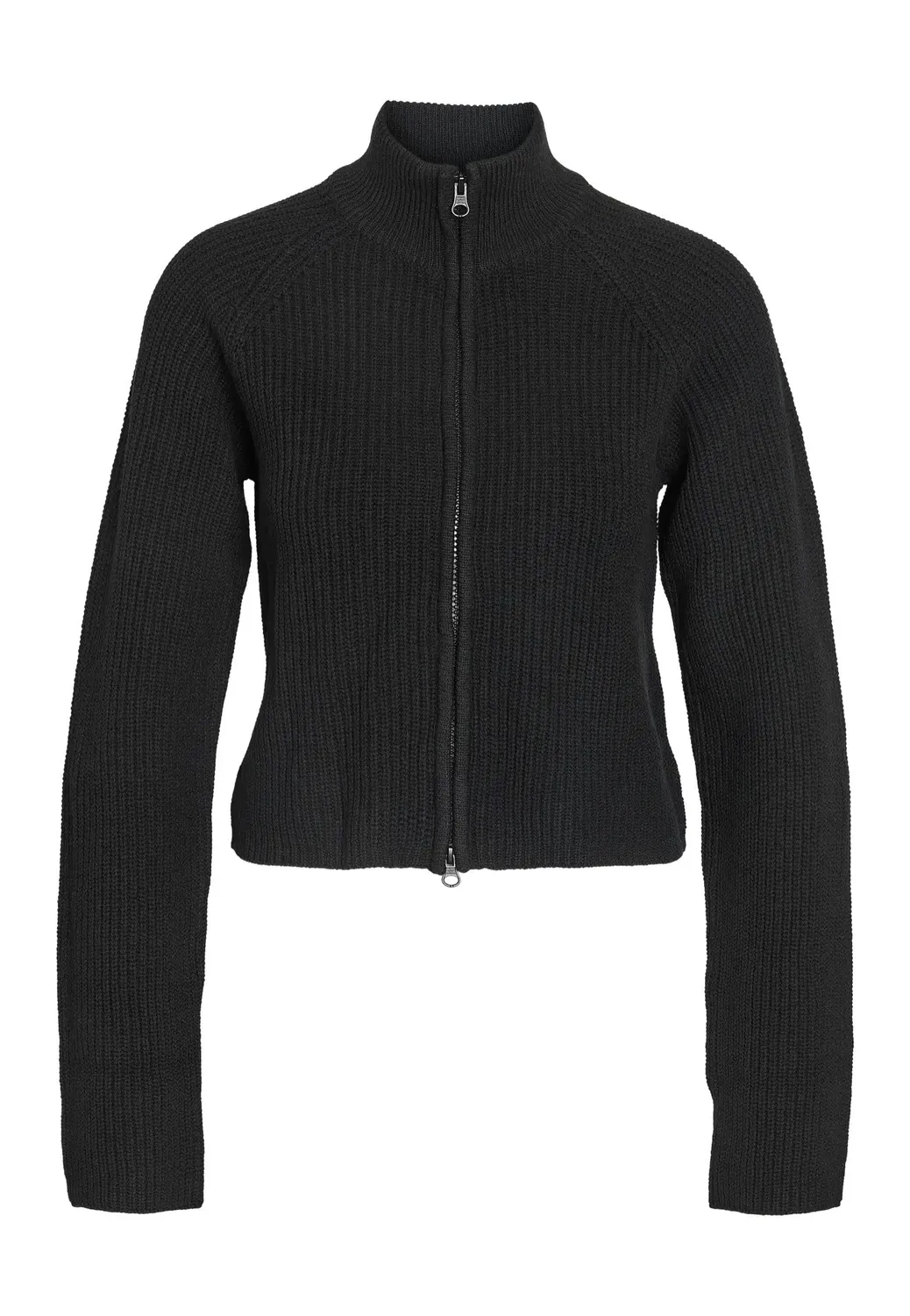 Impericon Dara Zip Knit Black Cardigan kurz schwarz