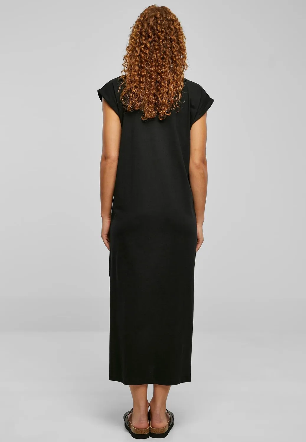 Impericon Ladies Long Extended Shoulder Kleid schwarz Maxi