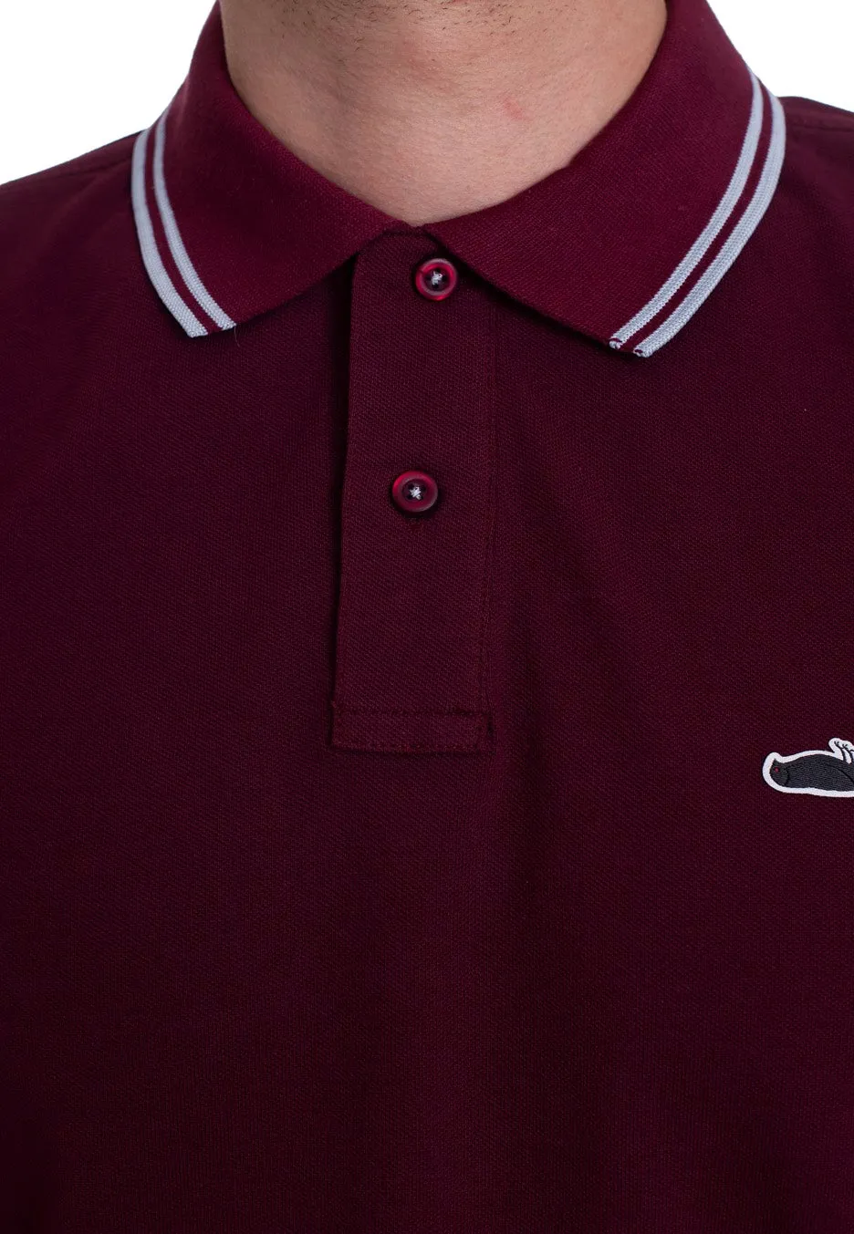 Impericon Classic Tipped Burgundy Sky Polo S Baumwolle