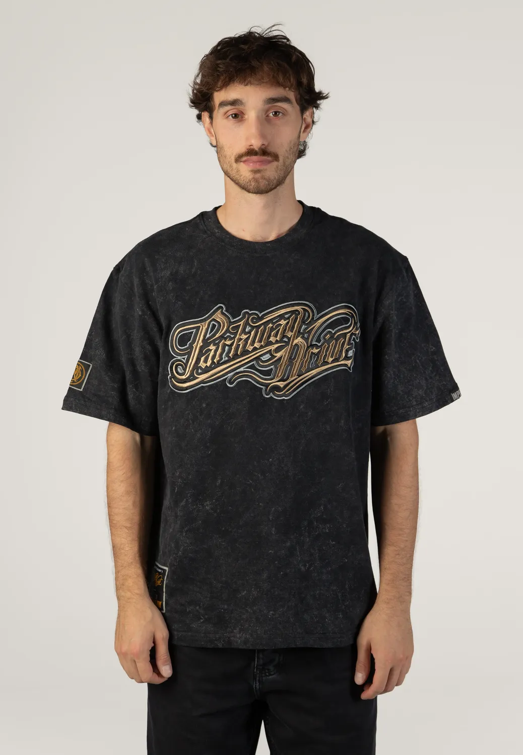 Impericon Logo Acid Wash Premium T-Shirt schwarz