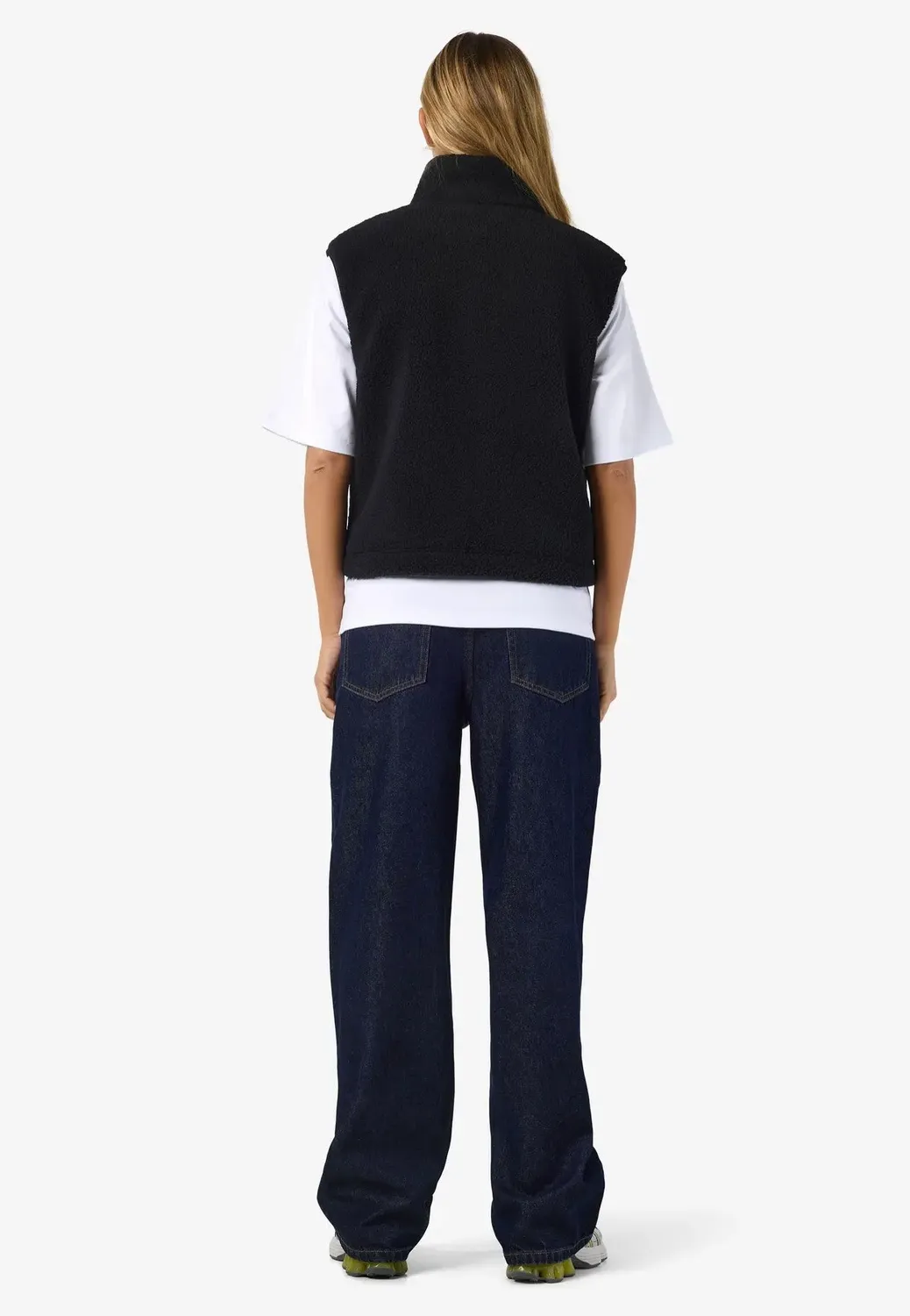 Impericon Masey Short Teddy Weste schwarz Fleece