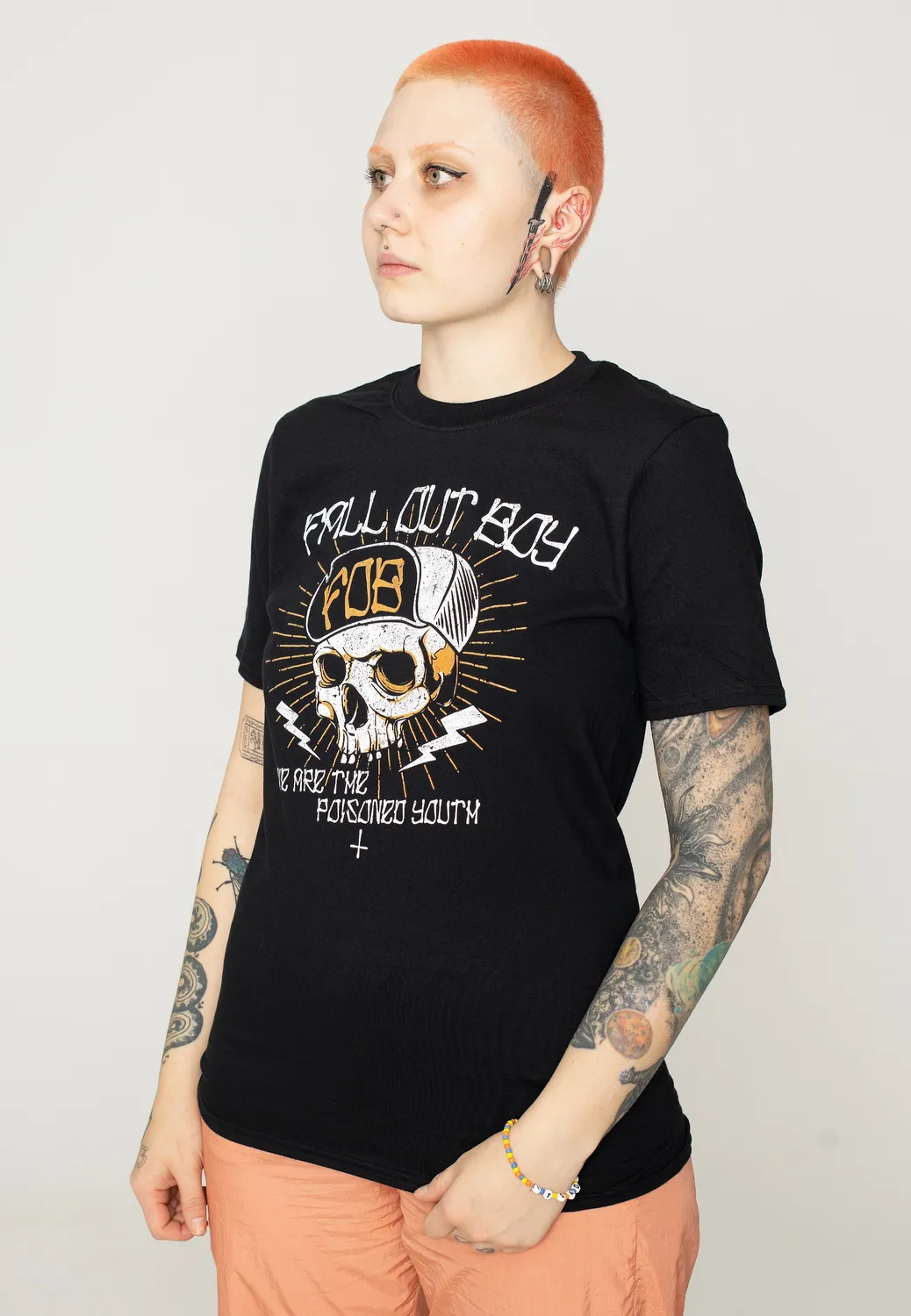 Impericon Chest Youth Skull T-Shirt schwarz Emo