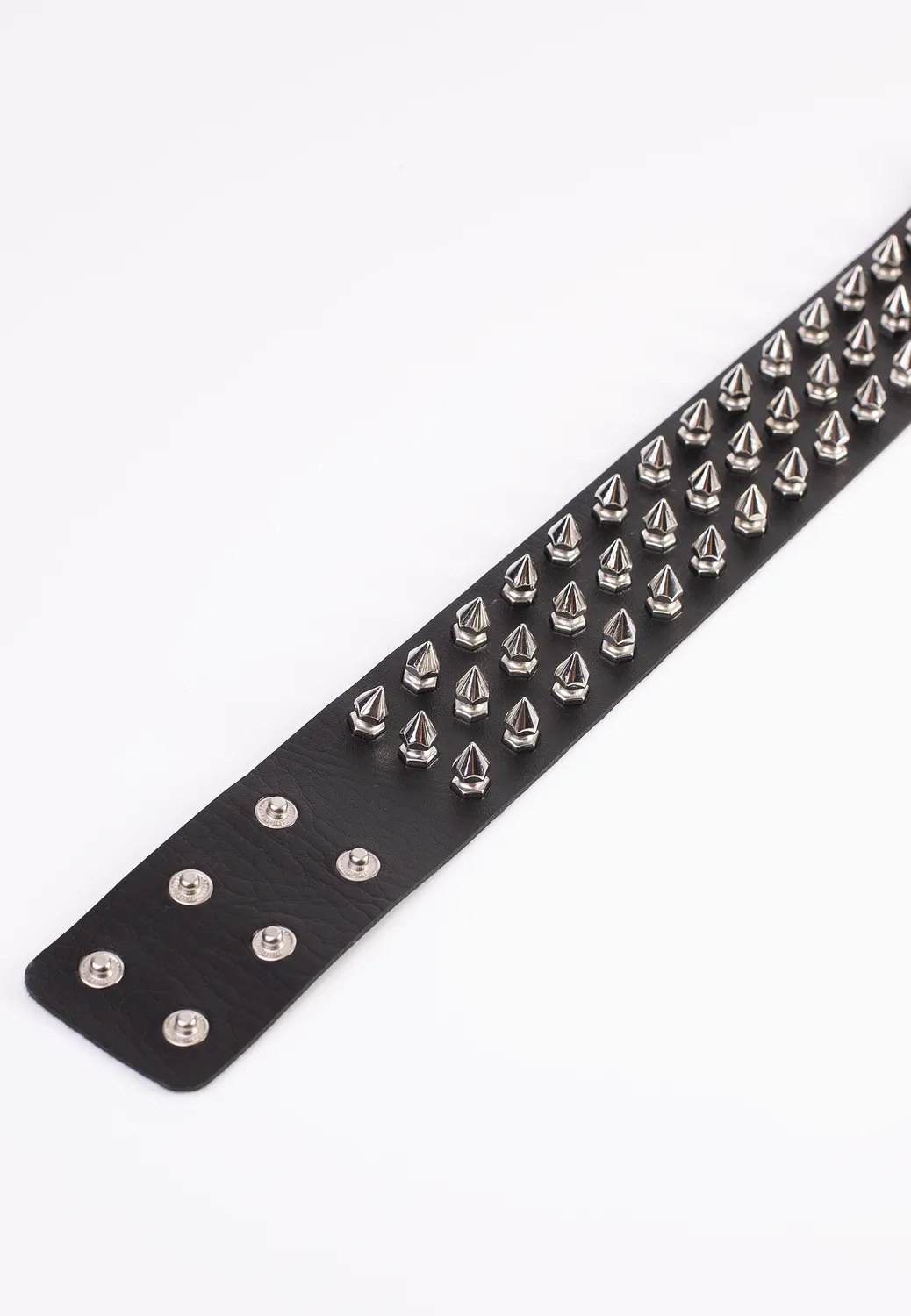 Impericon 3 Row Spike Neckband Choker Schwarz