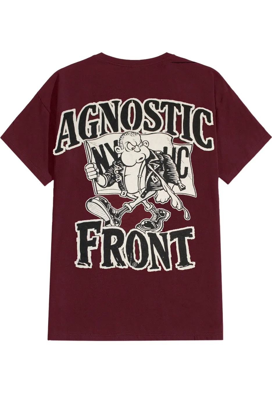 Impericon Combat Core Burgundy T-Shirt Bordeaux Unisex