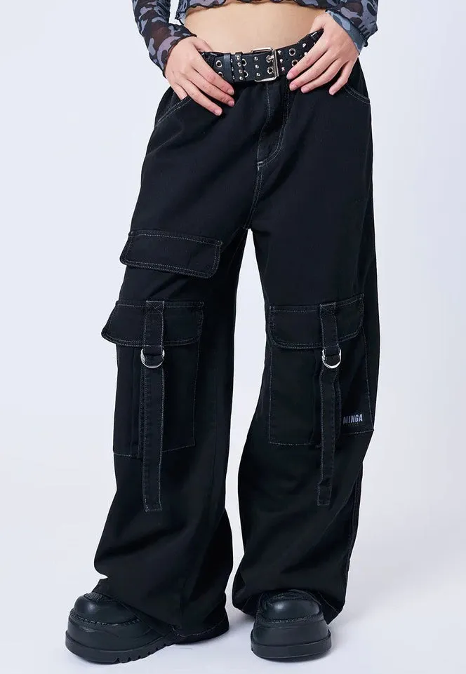 Impericon Tyra Black Utility Pockets Hose schwarz