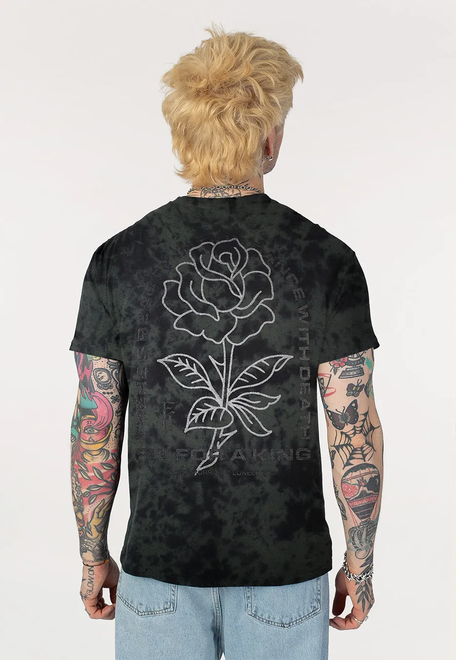 Impericon Roses Green & Black Tie Dye T-Shirt grün
