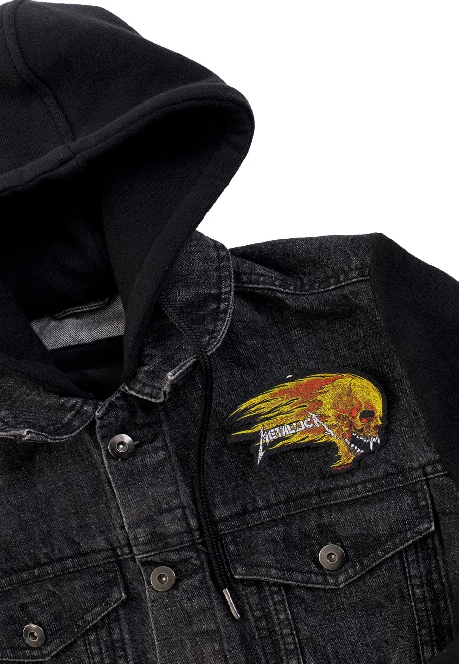 Impericon Flaming Skull Cut Out Aufnäher gelb