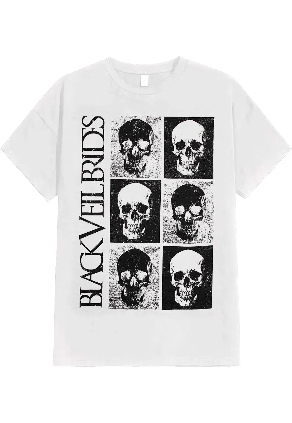 Impericon Skulls White T-Shirt weiß Nu Metal