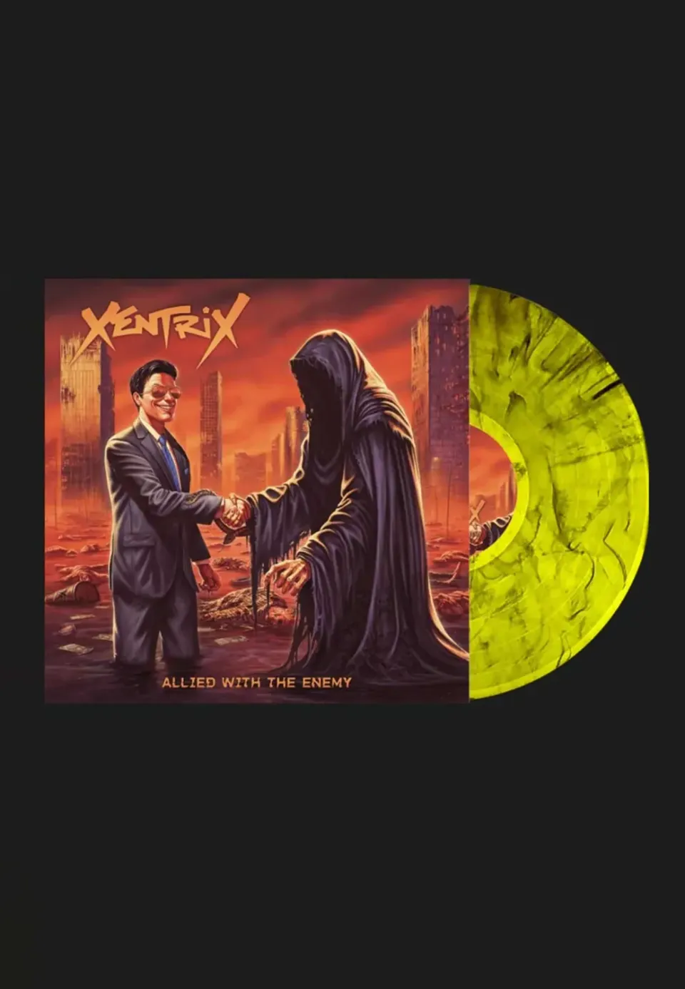 Allied With The Enemy Ltd. Yellow/Black Marbled Vinyl LP