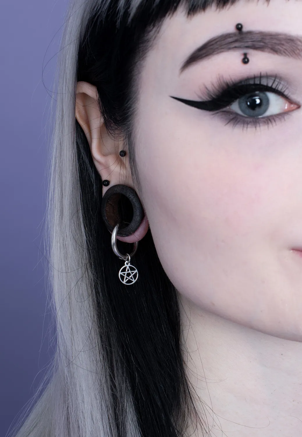 Impericon Pentagramm Silver Ohrringe Onesize Metall