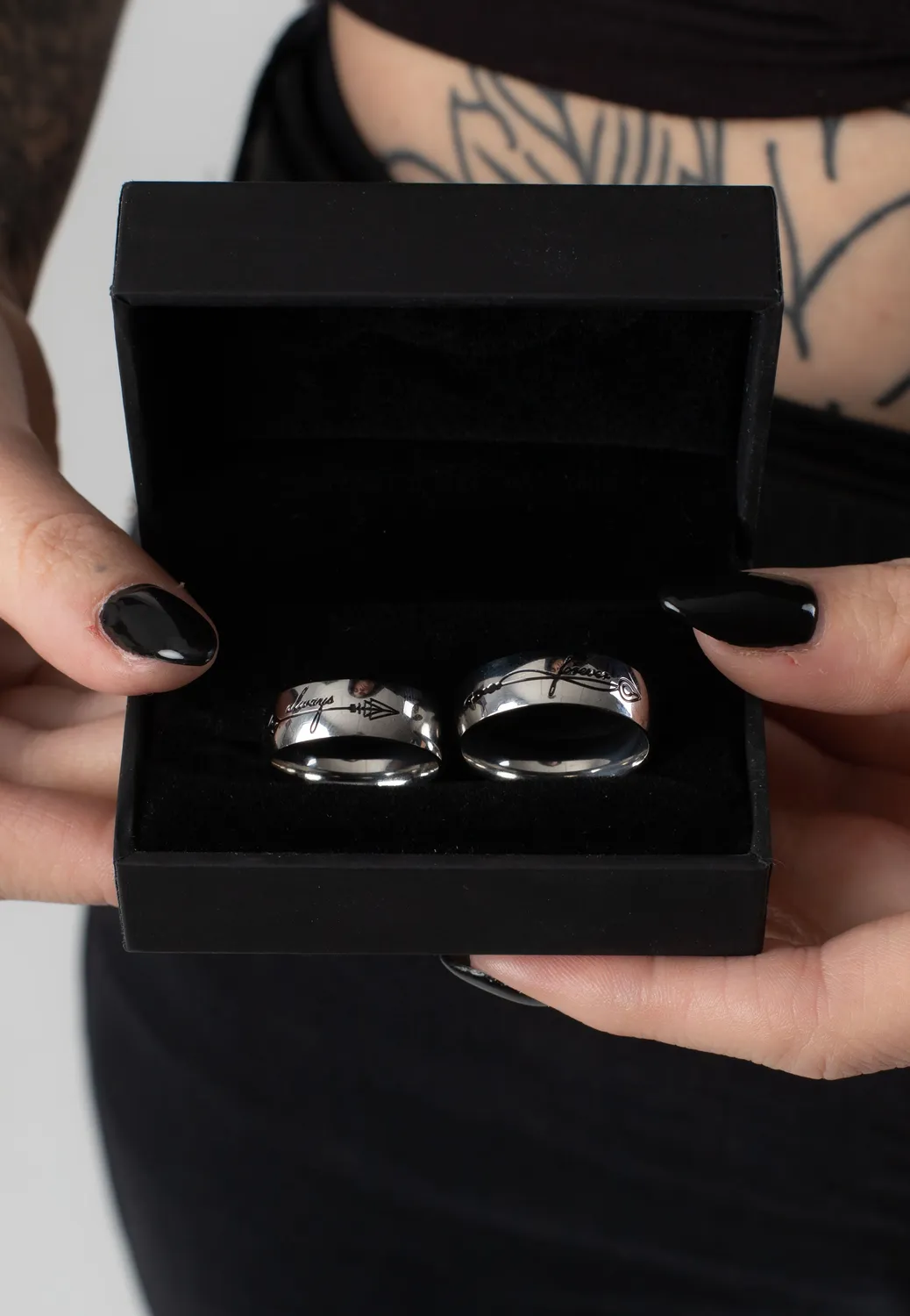 Impericon Always And Forever Silver Ring Set silber