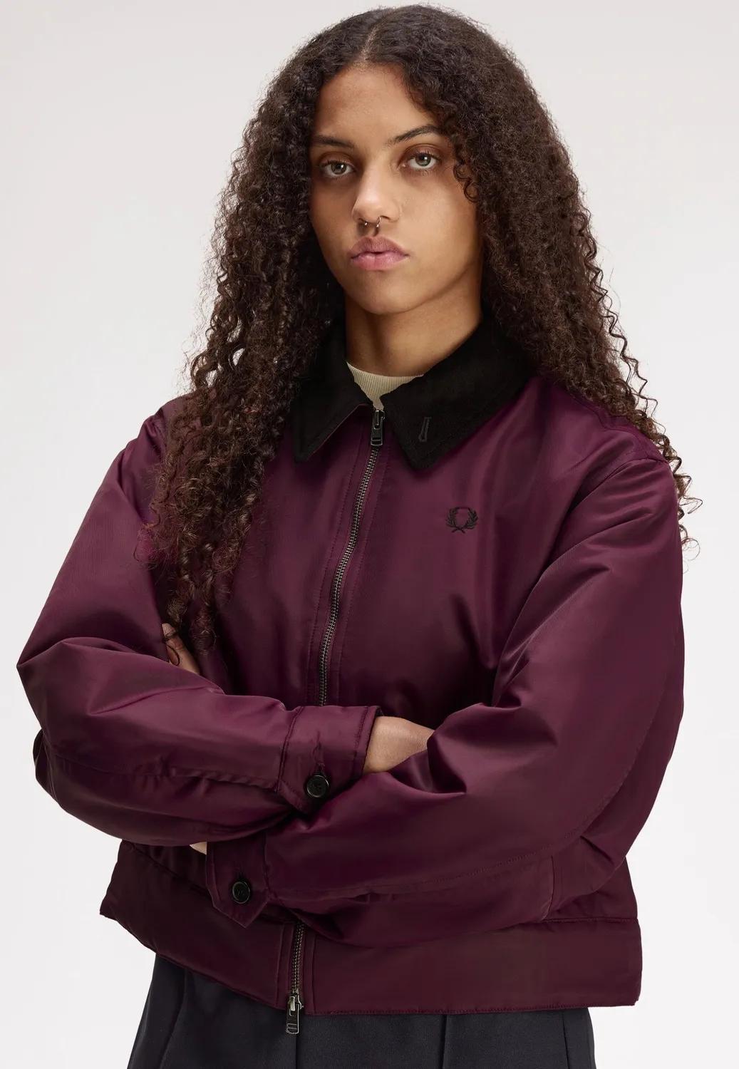 Impericon Padded Caban Plum Jacke lila kurz