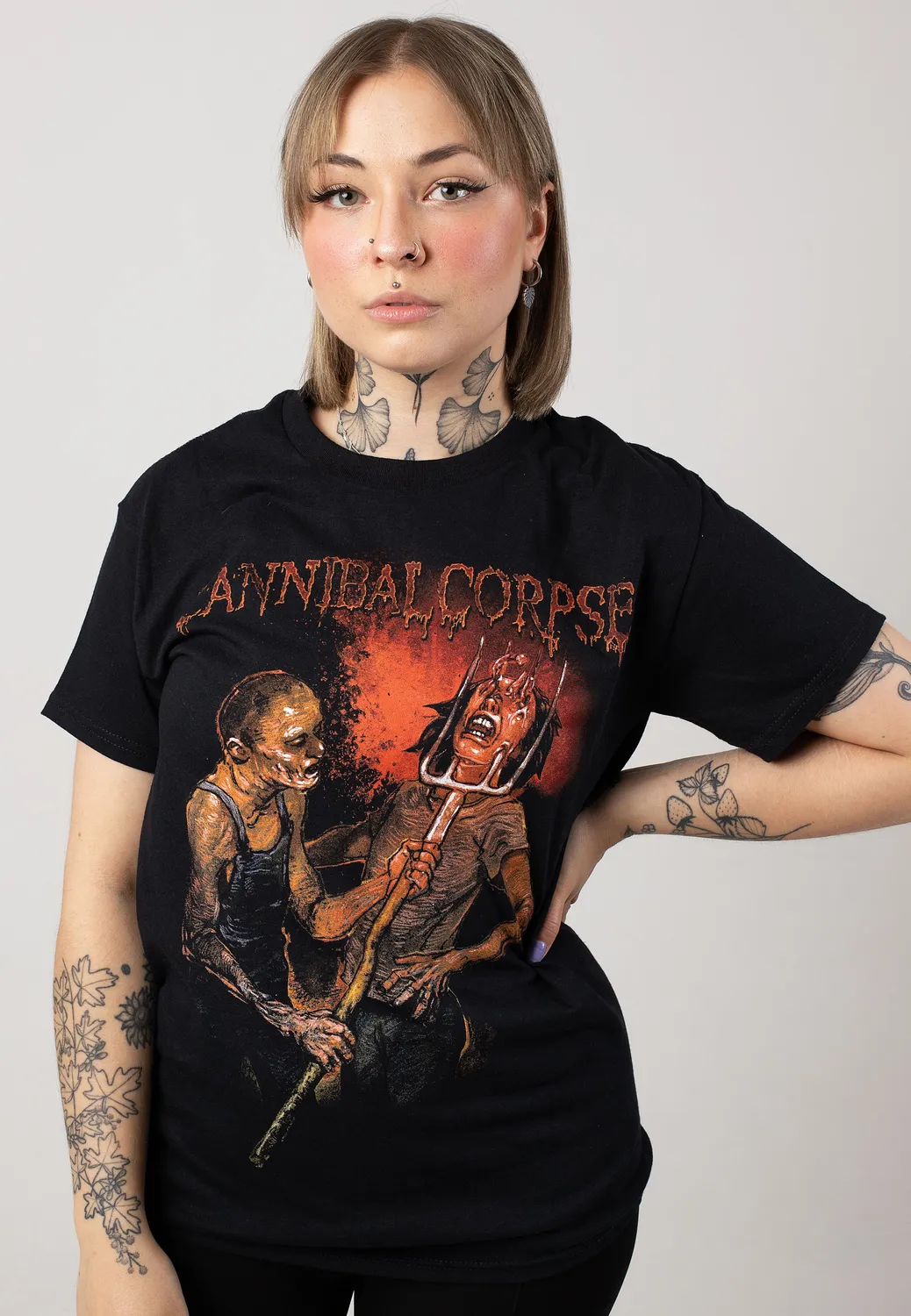 Impericon Pitch Fork Impalement T-Shirt Schwarz Death Metal
