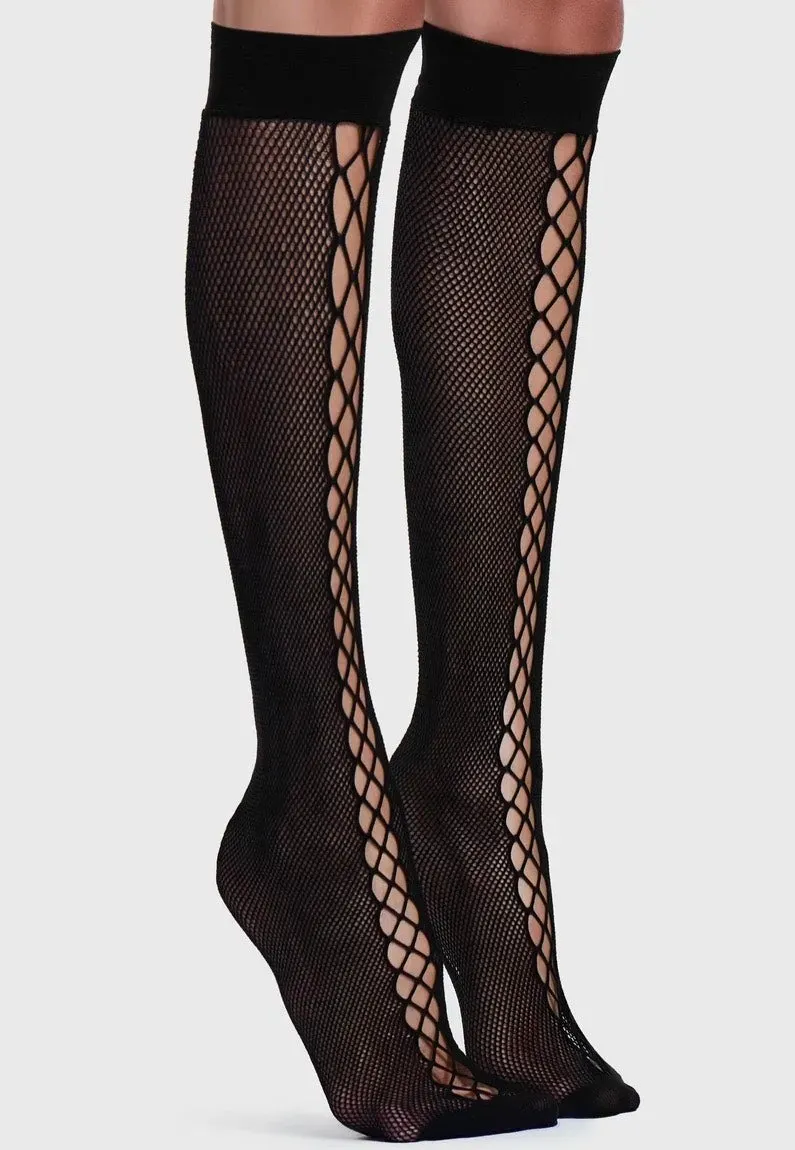 Impericon Lace Up Stockings Socken schwarz Onesize