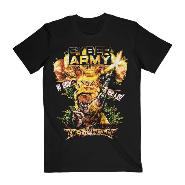 Megadeth Cyber Army 2011 T-Shirt schwarz Baumwolle
