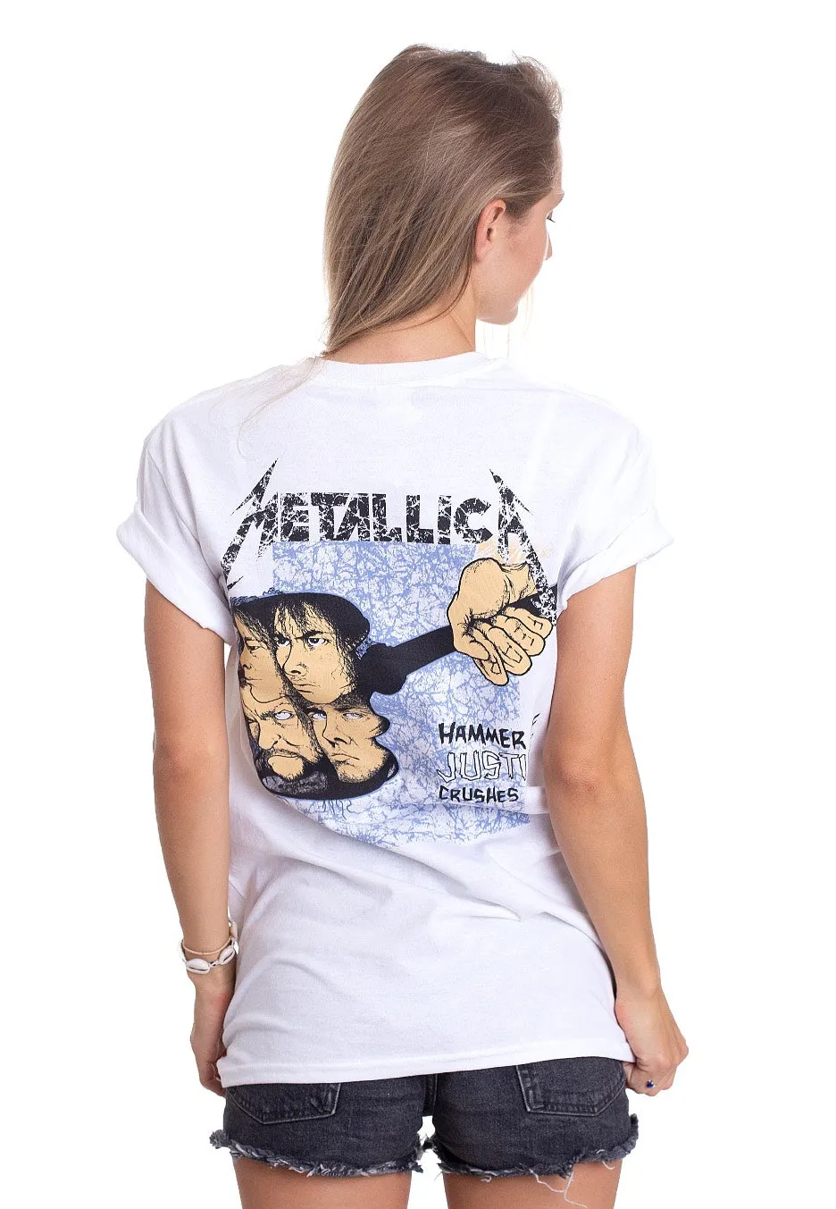 Impericon Justice White T-Shirt weiß Thrash Metal