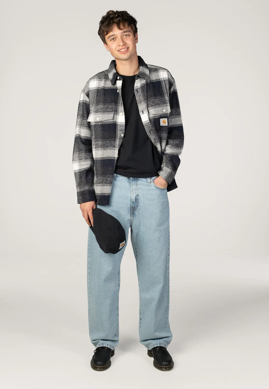 Impericon Esterson Check Hemd navy Baumwolle