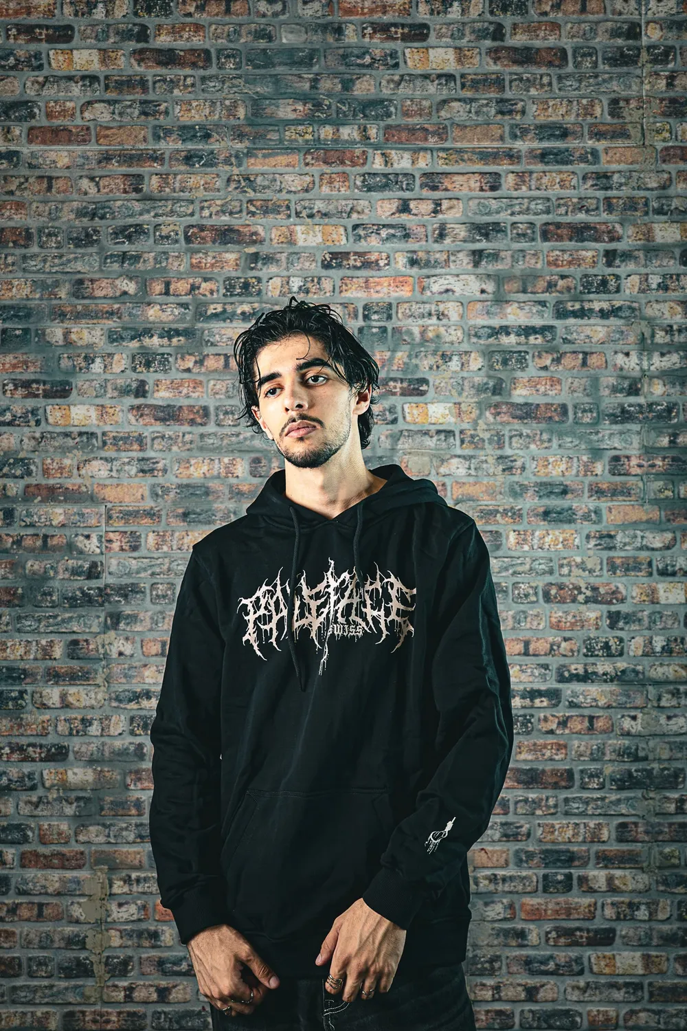 Paleface Swiss Discharged Black Premium Hoodie schwarz