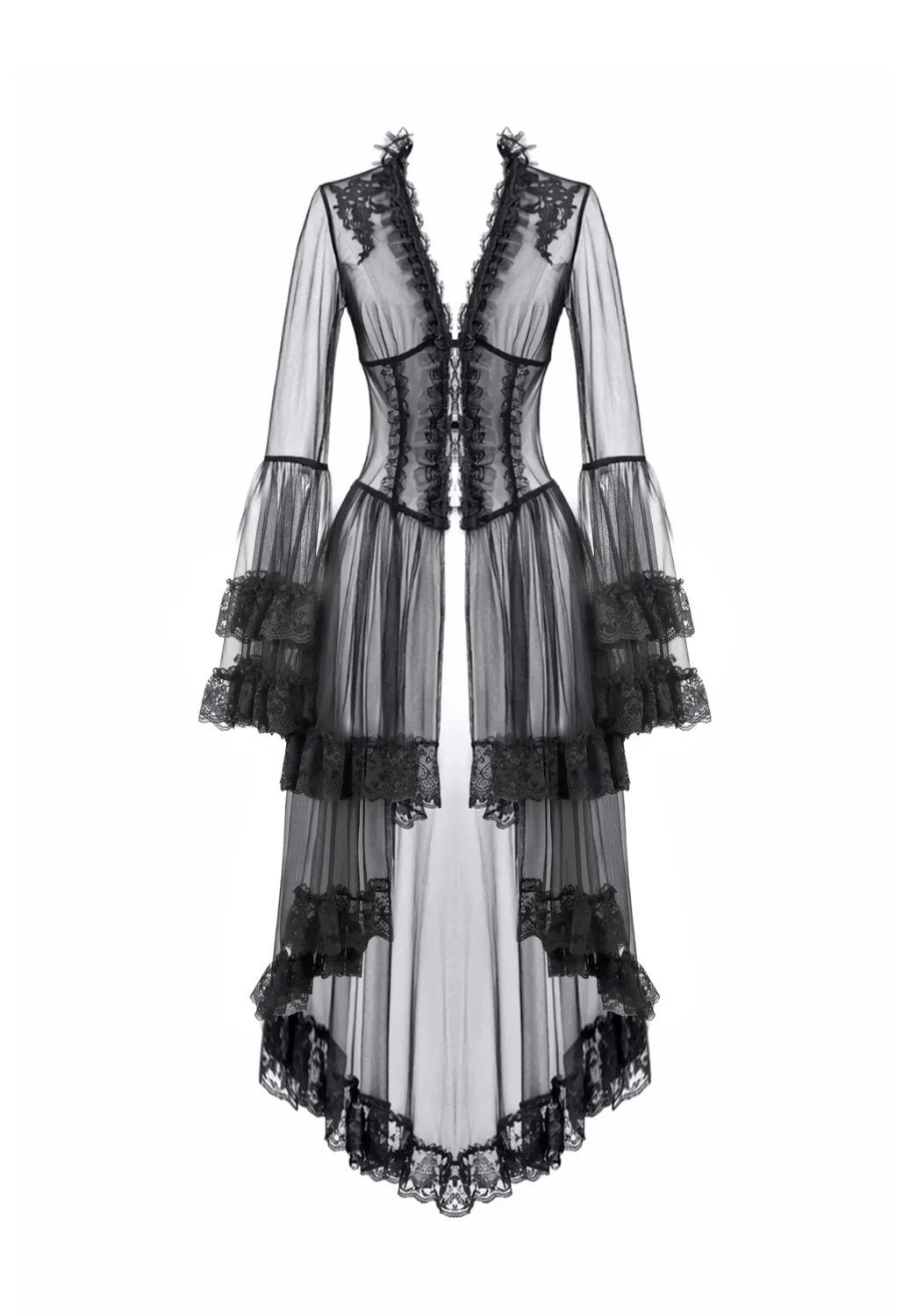 Impericon Gothic Retro Lace Kleid Schwarz Mini