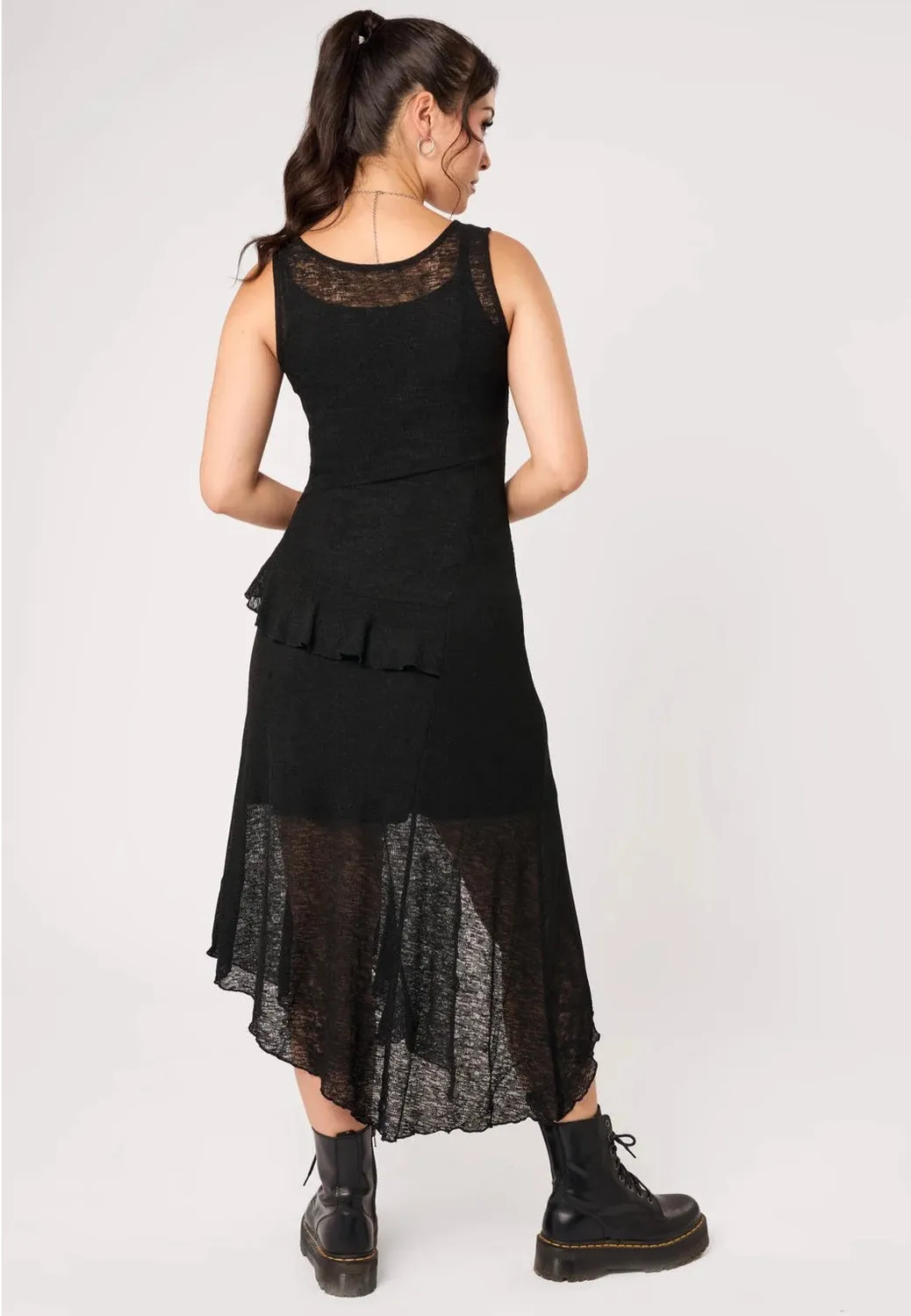 Impericon Mystra Black Kleid Spitze Gothic