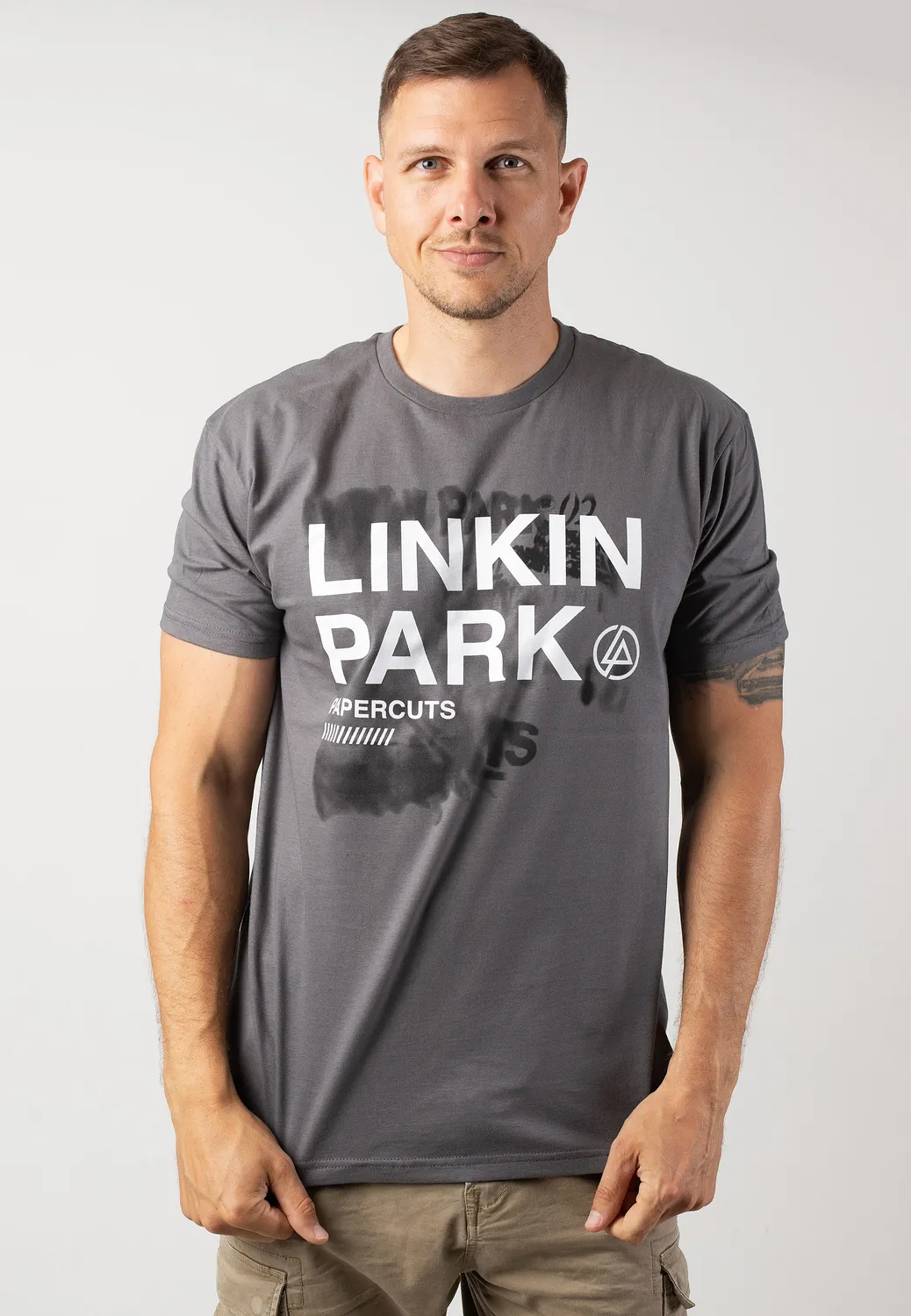 Impericon Papercuts Charcoal T-Shirt grau S–XXL
