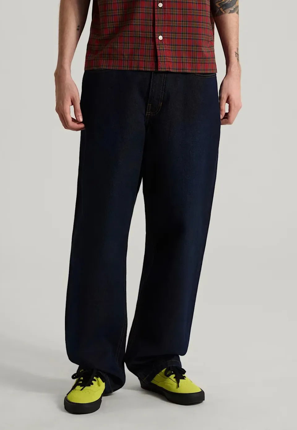 Impericon Check-5 Loose Denim Jeans Dark Rinse Herren