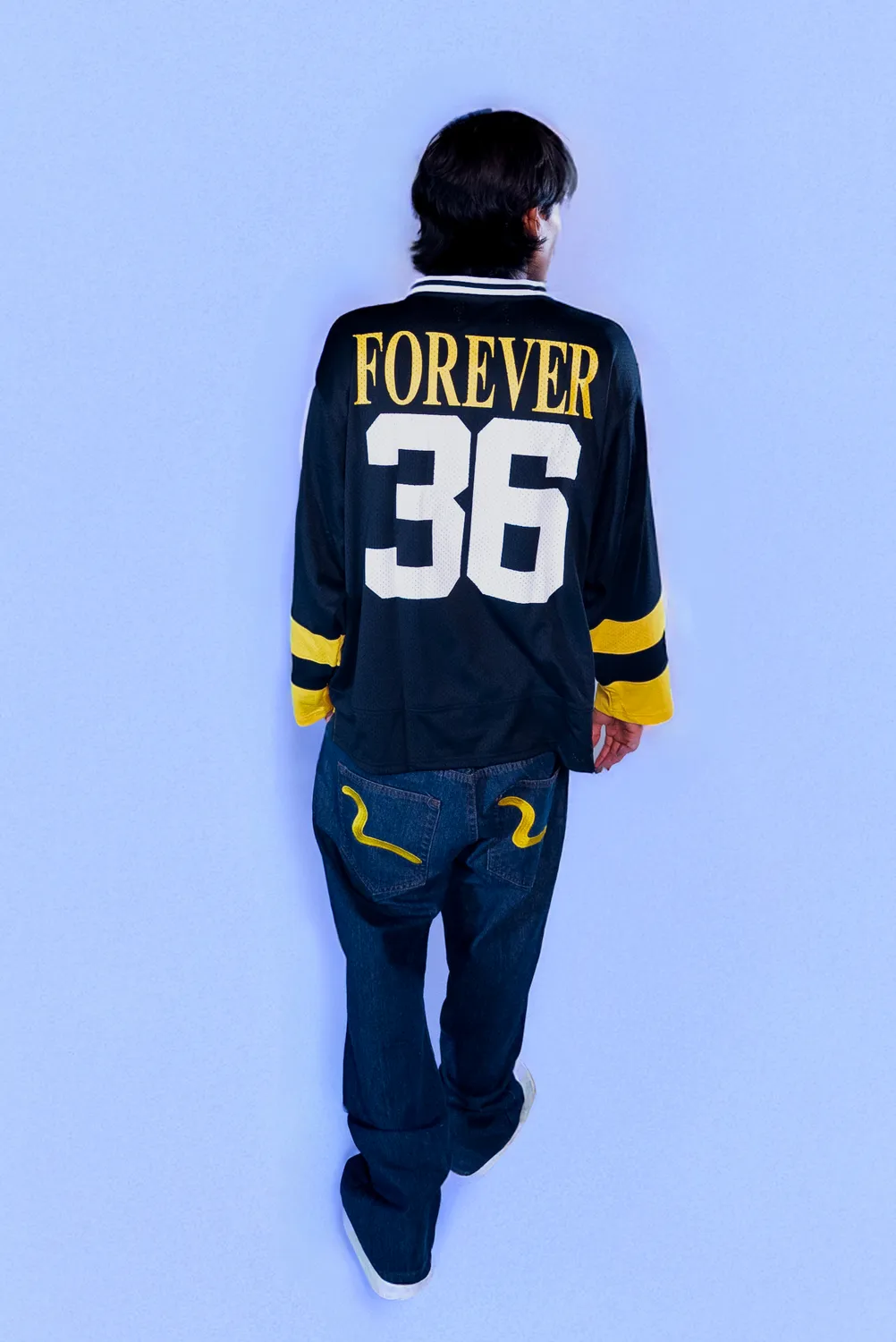Wu-Tang Forever 36 Hockey Jersey Trikot Mesh schwarz-gelb